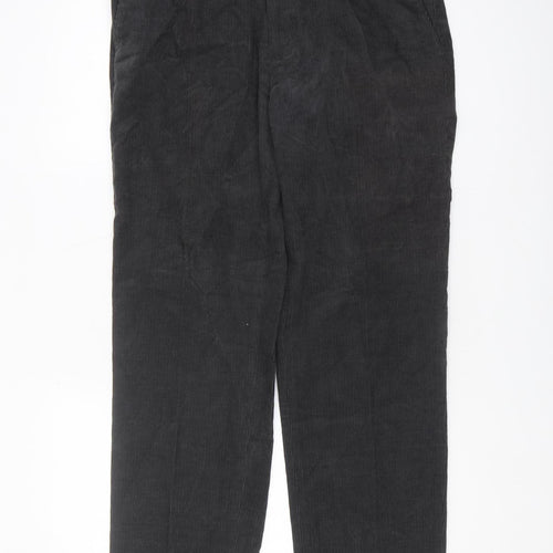 James Pringle Men's Black Corduroy Trousers 34W