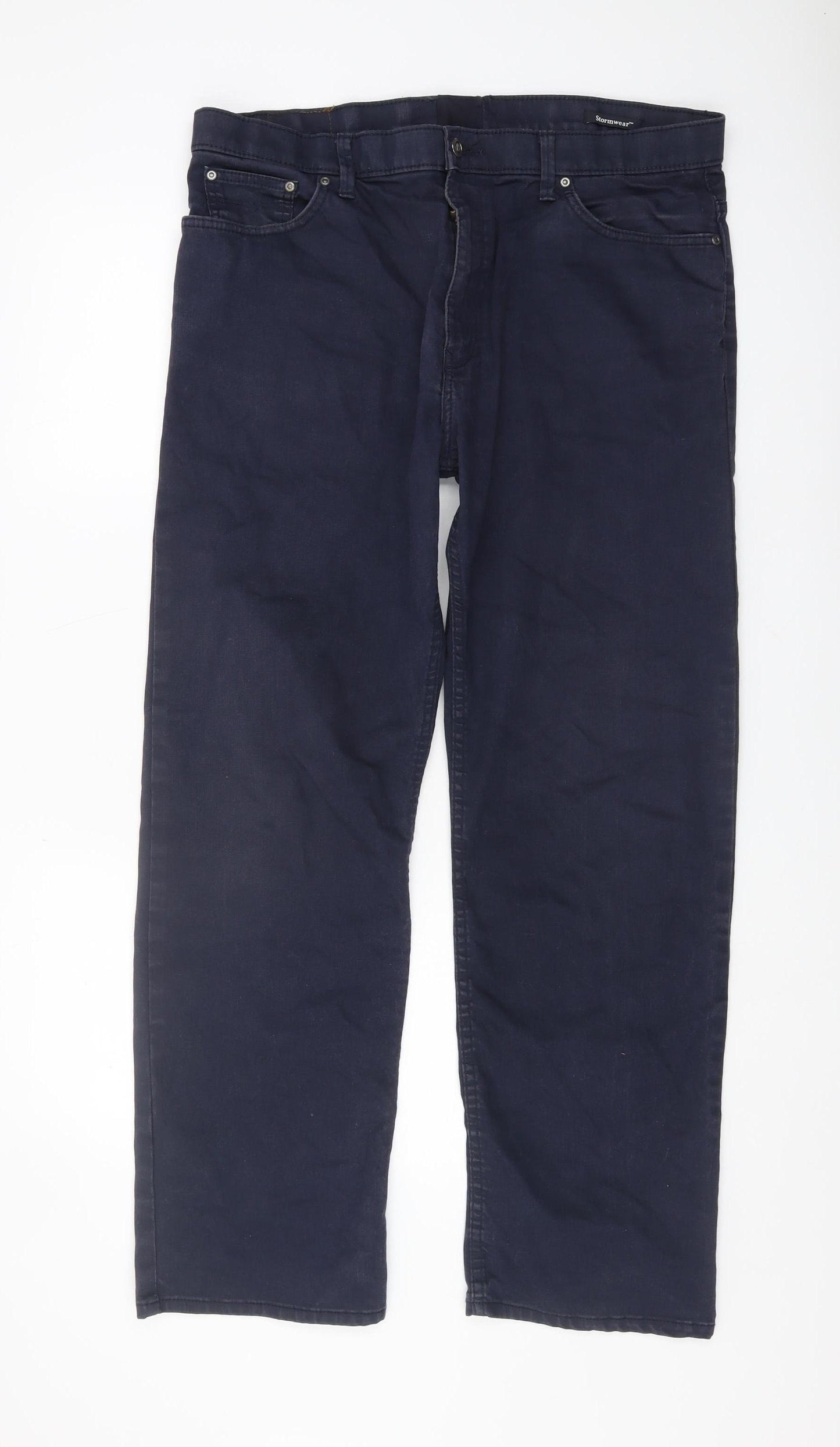 Marks and Spencer Men's Blue Straight Jeans 36 in