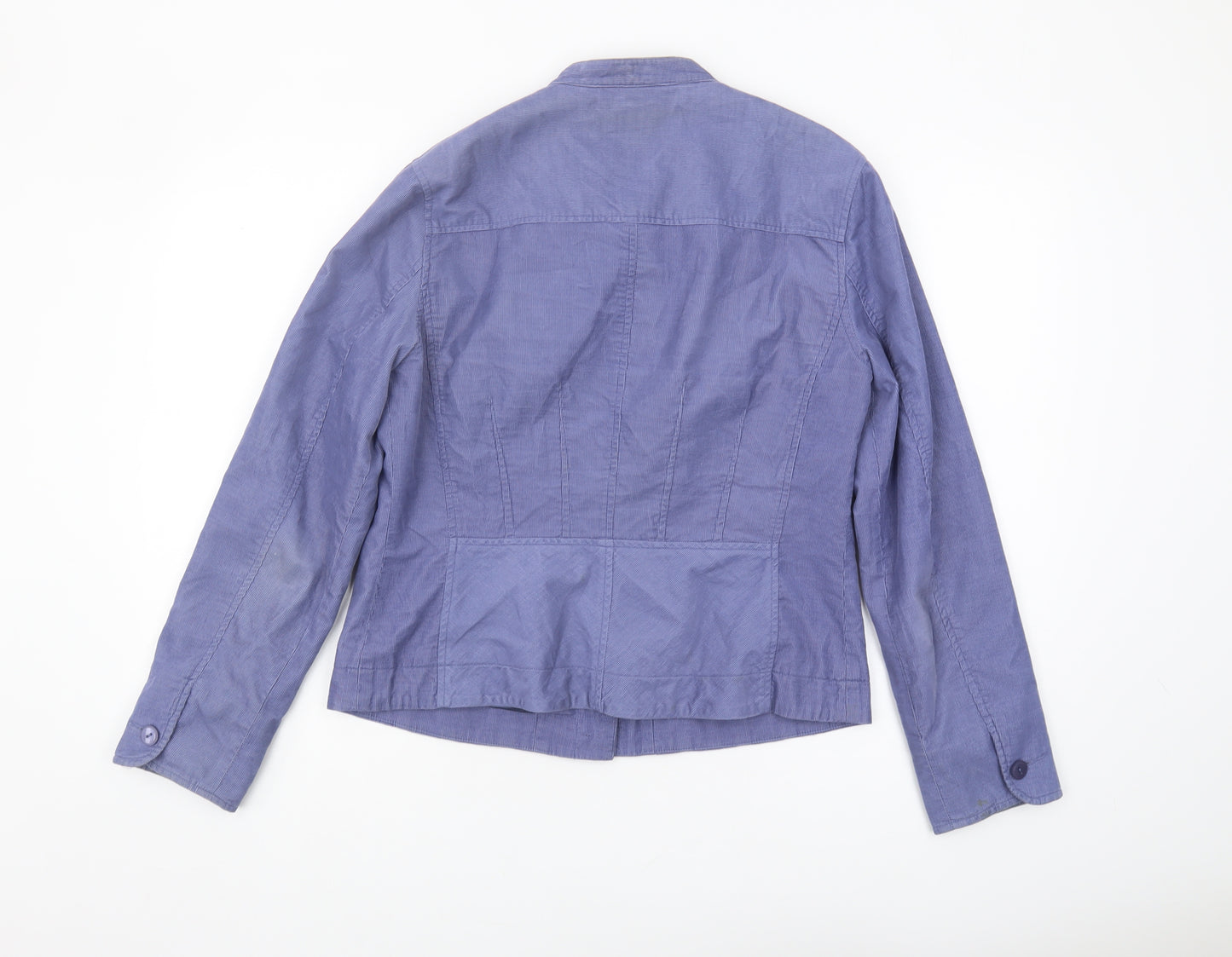 Wallis Women's Purple Cotton Button Jacket Size 14