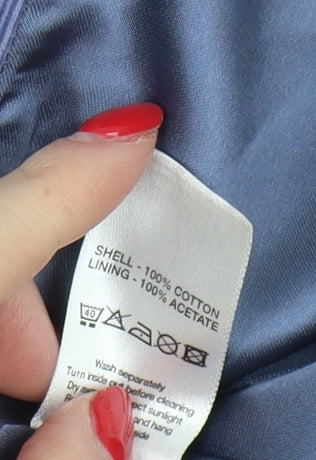 Wallis Women's Purple Cotton Button Jacket Size 14