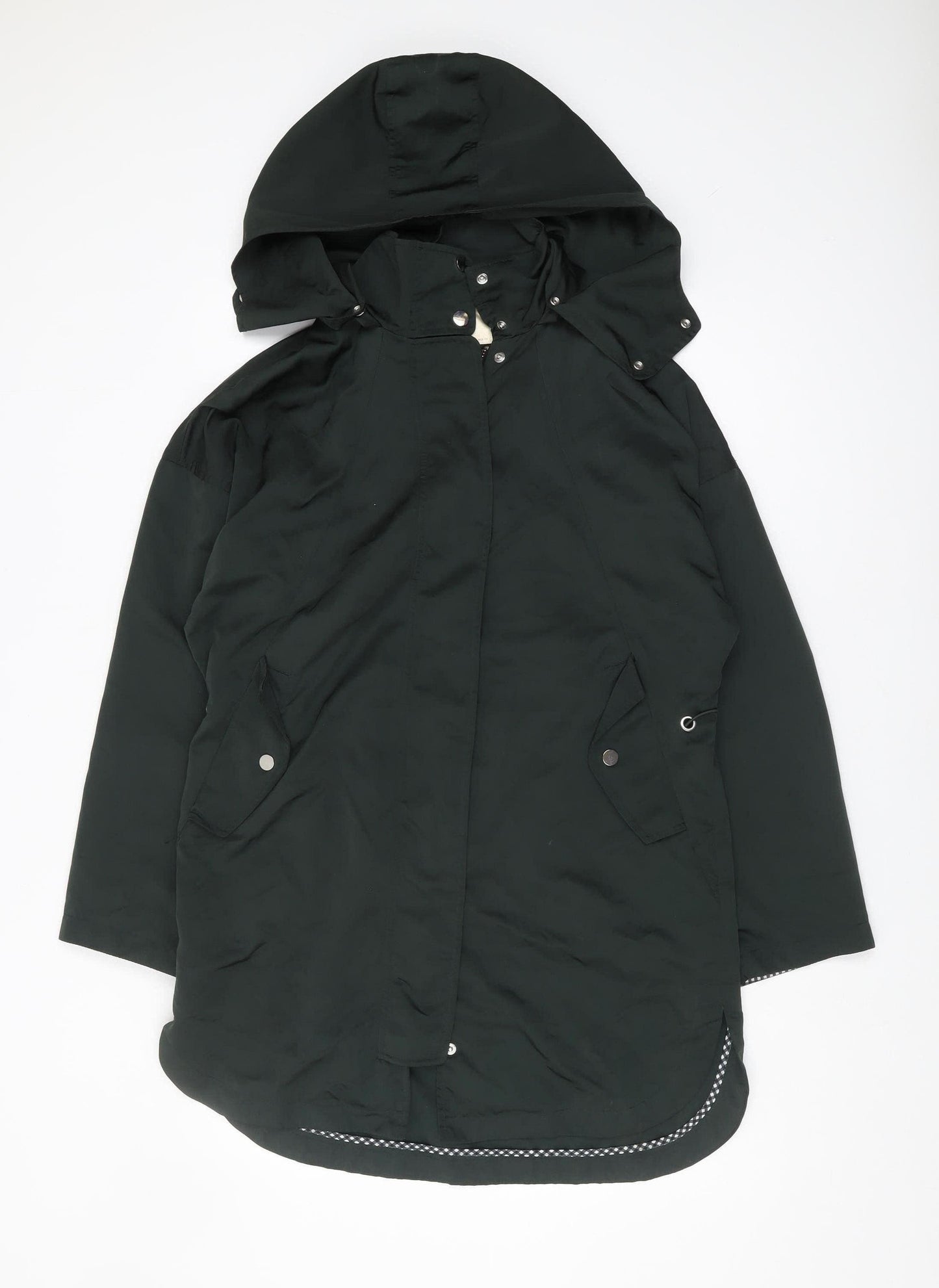 Zara Women's Black Parka Coat XS Hooded
