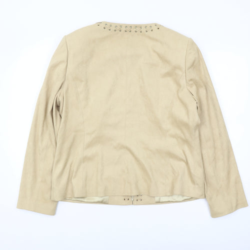 Viyella Beige Women's Jacket Size 16 Long Sleeve