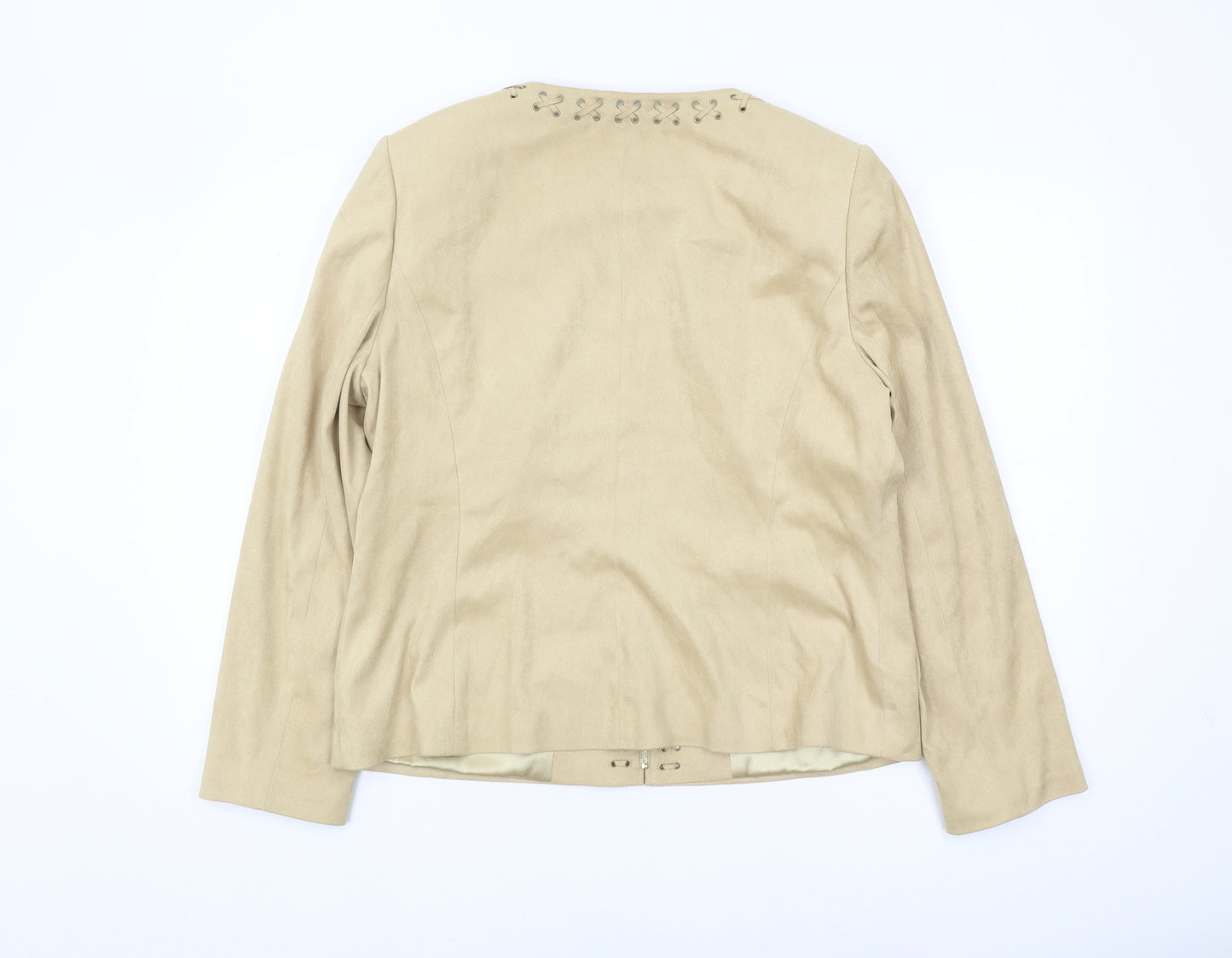 Viyella Beige Women's Jacket Size 16 Long Sleeve