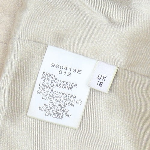 Viyella Beige Women's Jacket Size 16 Long Sleeve