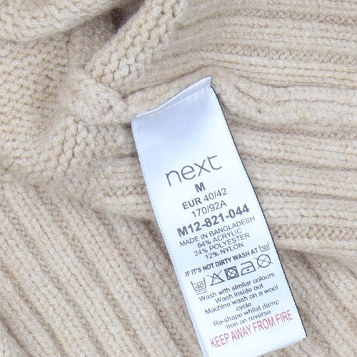 Next Women's Beige V-Neck Pullover Jumper M