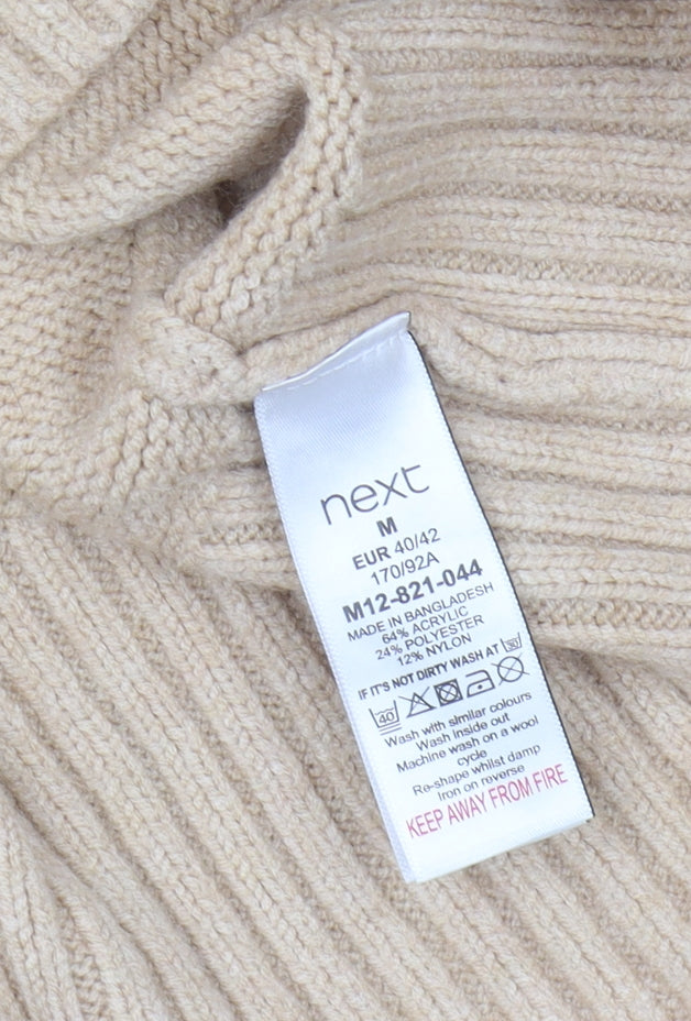 Next Women's Beige V-Neck Pullover Jumper M