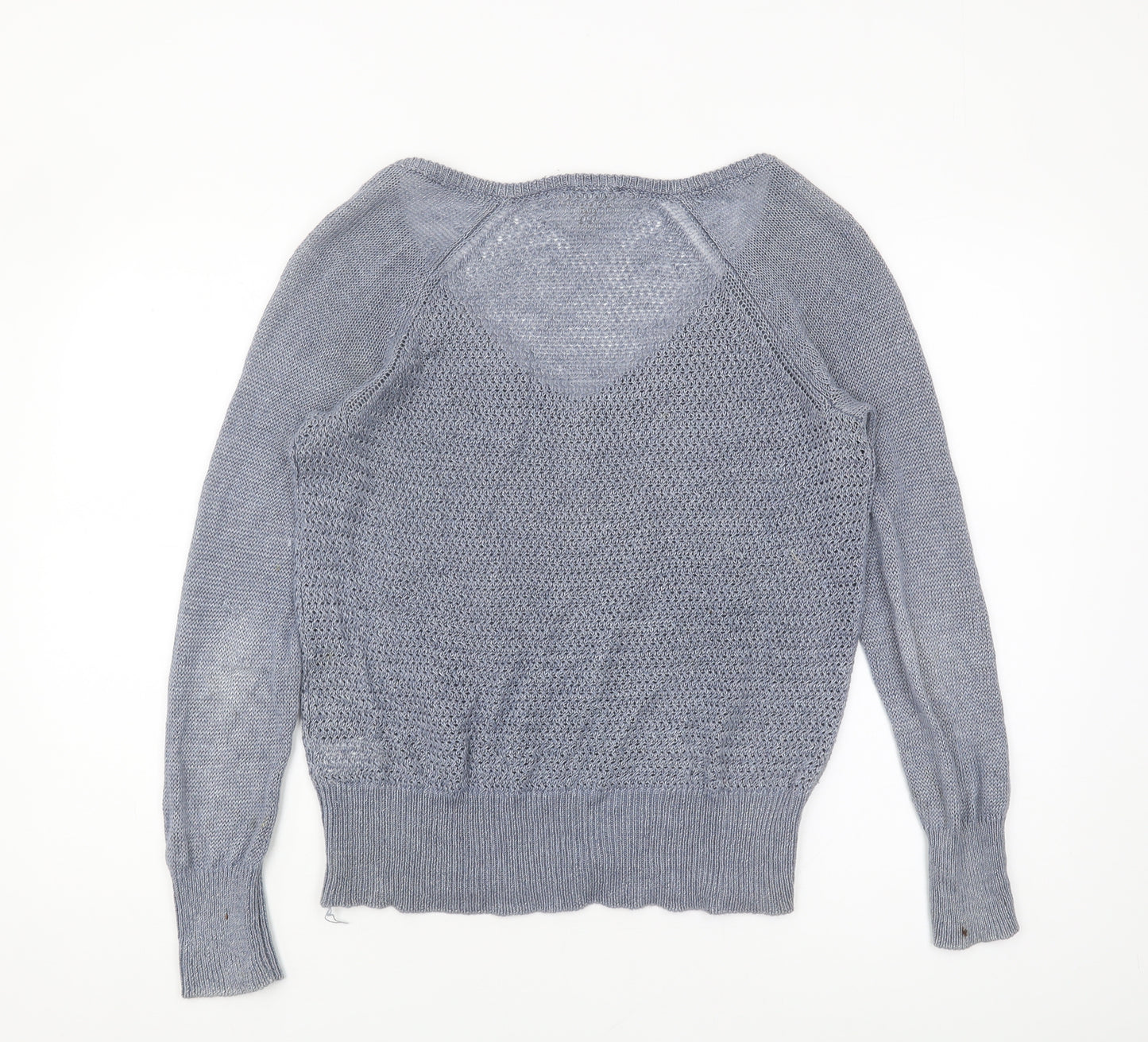 The White Company Women's Grey Linen Pullover Jumper Size 12