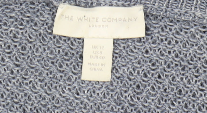 The White Company Women's Grey Linen Pullover Jumper Size 12