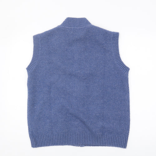 Honor Millburn Women's Blue Vest M with Mock Neck