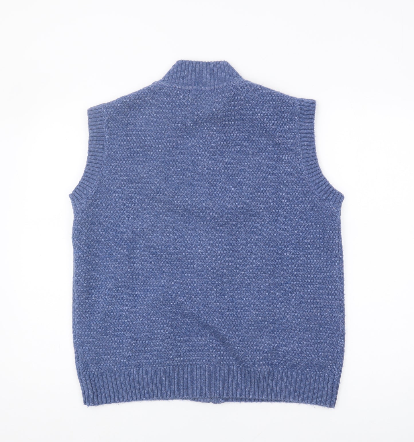 Honor Millburn Women's Blue Vest M with Mock Neck