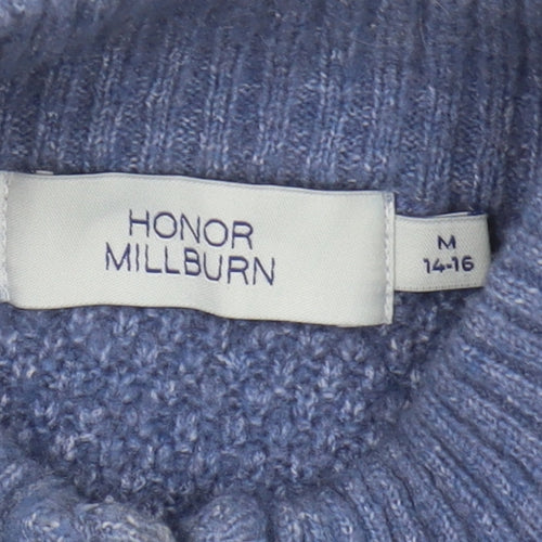 Honor Millburn Women's Blue Vest M with Mock Neck