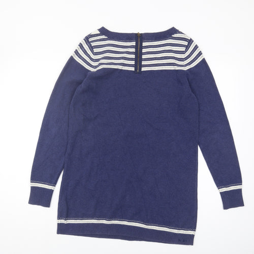 Fat Face Women's Blue Striped Pullover Jumper Size 12