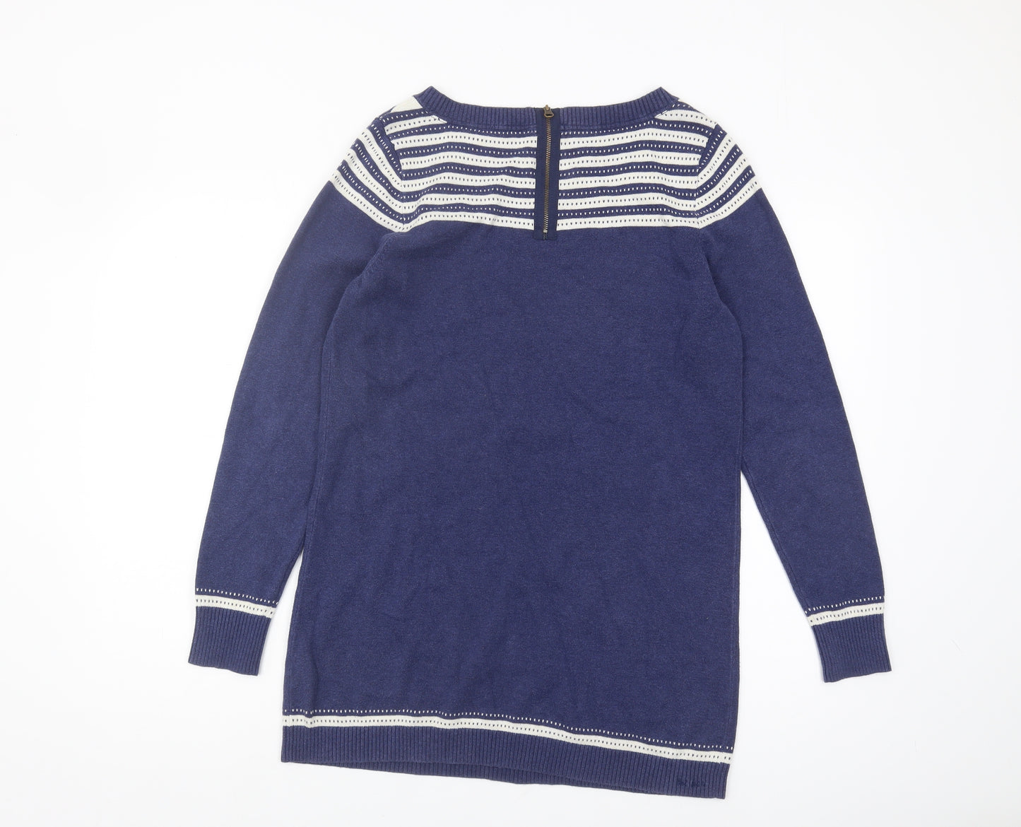 Fat Face Women's Blue Striped Pullover Jumper Size 12