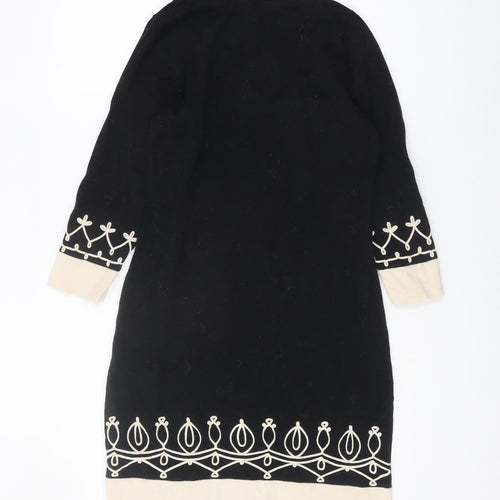 Monsoon Women's Black Tunic Jumper, Size S, V-Neck Style