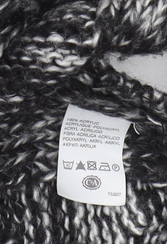 Yessica Women's Black Cape Jumper, M, Button Detail