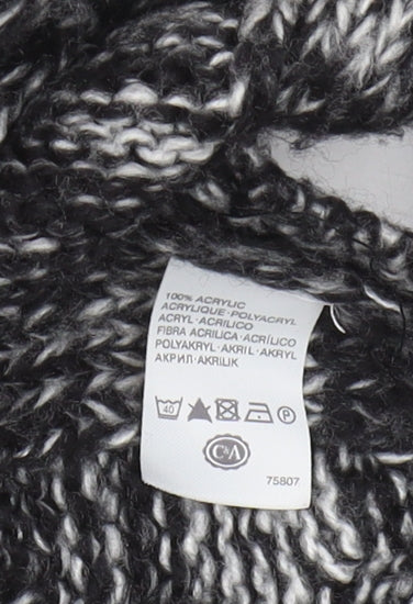 Yessica Women's Black Cape Jumper, M, Button Detail