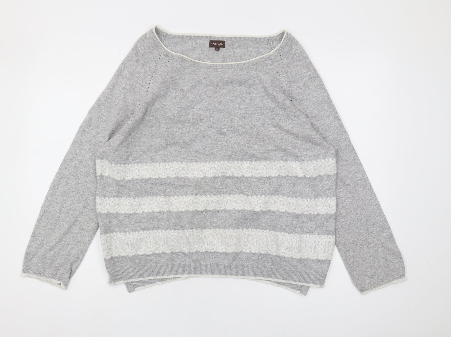 Phase Eight Women's Grey Knit Jumper Size 12