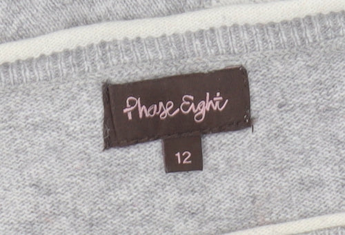 Phase Eight Women's Grey Knit Jumper Size 12