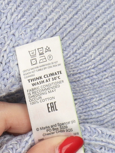 Marks and Spencer Women's Blue Pullover Jumper Size M