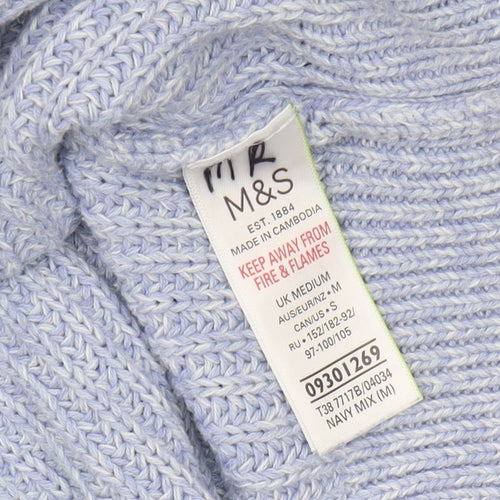 Marks and Spencer Women's Blue Pullover Jumper Size M