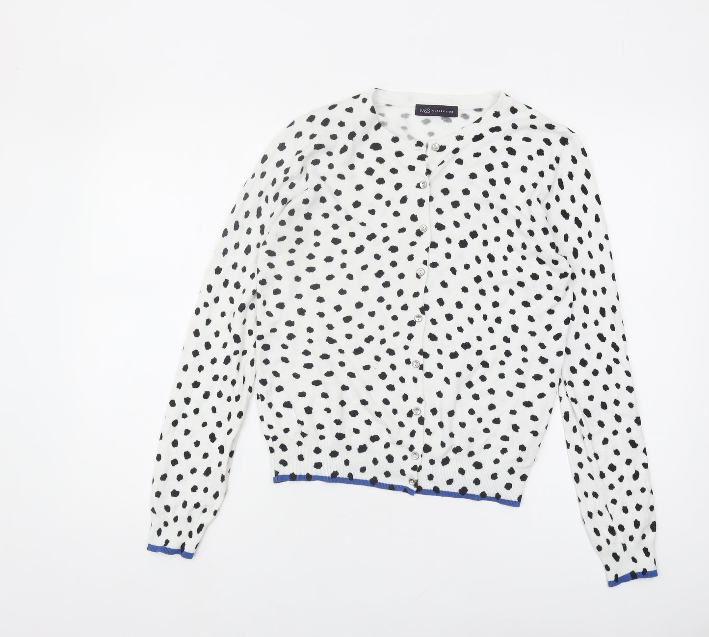 Marks and Spencer Women's Black Polka Dot Cardigan Size 12