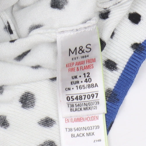 Marks and Spencer Women's Black Polka Dot Cardigan Size 12