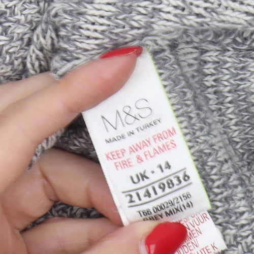Marks and Spencer Women's Grey Cardigan Size 14
