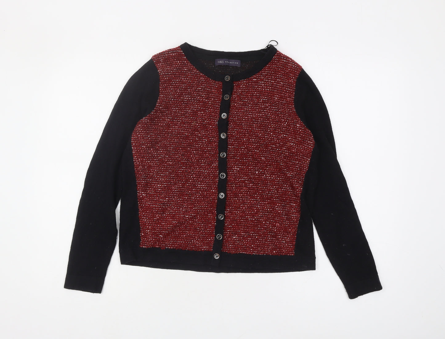 Marks and Spencer Women Red Cardigan Size 14