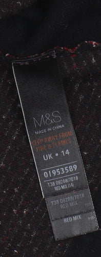 Marks and Spencer Women Red Cardigan Size 14