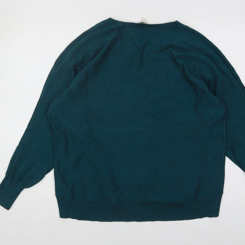 Monsoon Women's Green V-Neck Jumper L