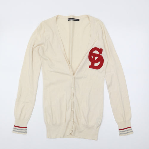 Criminal Damage Women's Ivory Cardigan M V-Neck