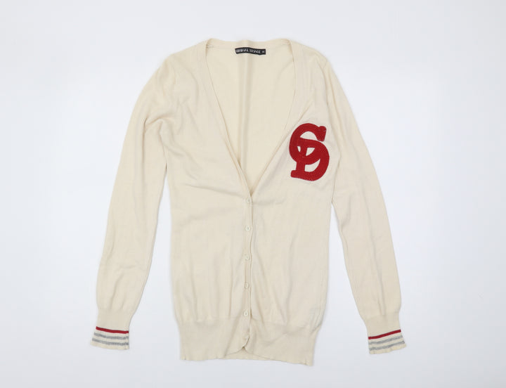 Criminal Damage Women's Ivory Cardigan M V-Neck