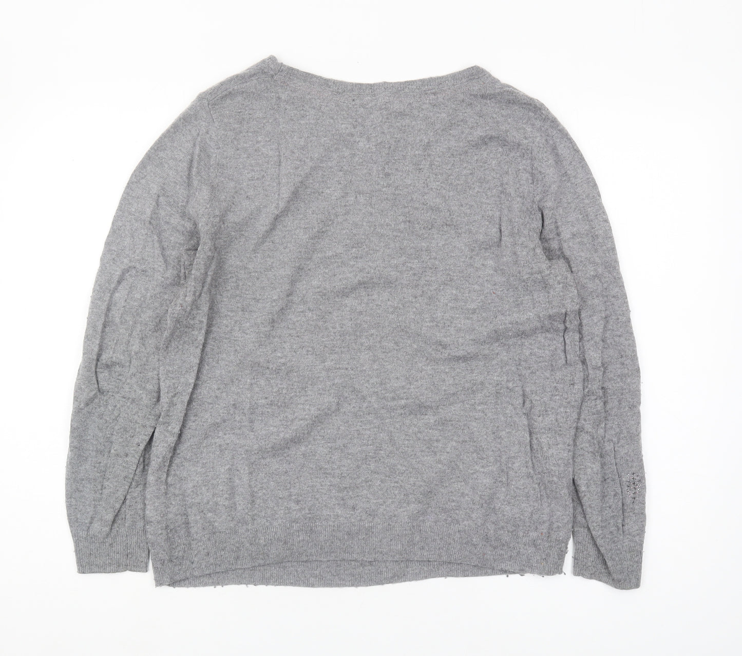 White Stuff Women's Grey Christmas Jumper Size 14