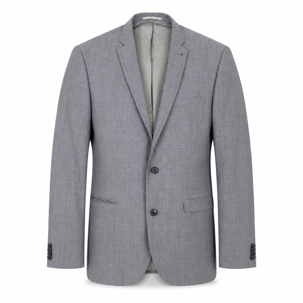 Front view of Next Men's Grey Wool Blazer, size 40R, Formal