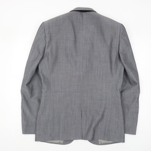 Next Men's Grey Wool Blazer, Size 40R Formal
