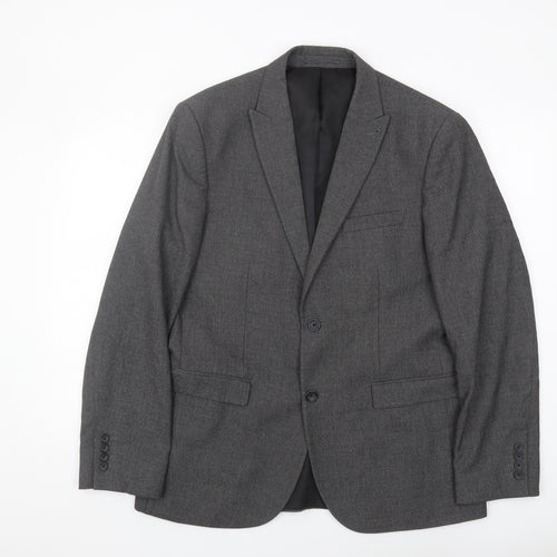 Next Men's Grey Blazer, 42R Regular Fit