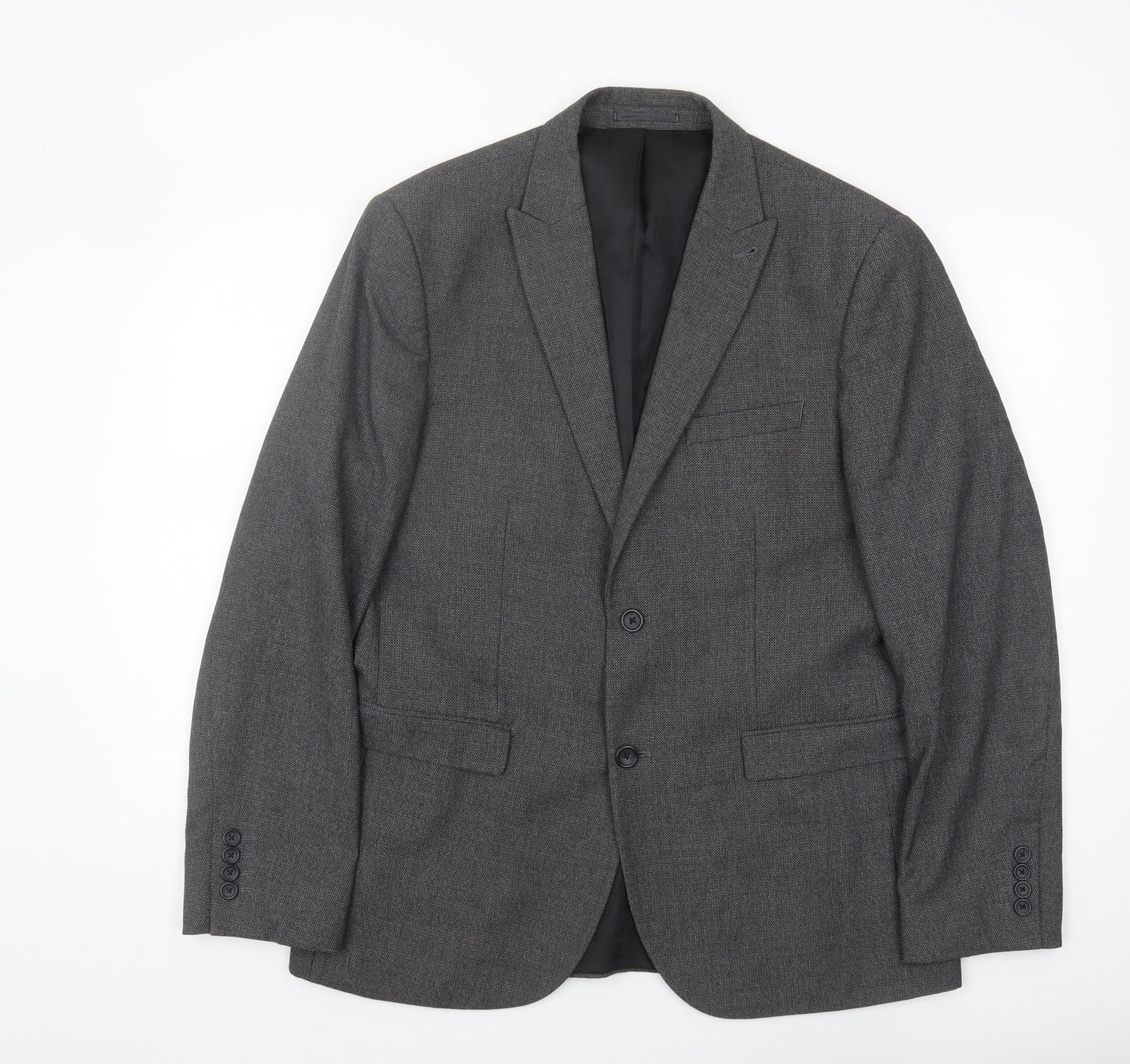 Next Men's Grey Blazer, 42R Regular Fit