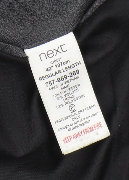 Next Men's Grey Blazer, 42R Regular Fit