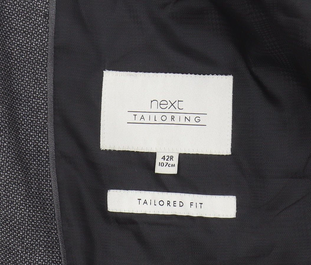 Next Men's Grey Blazer, 42R Regular Fit