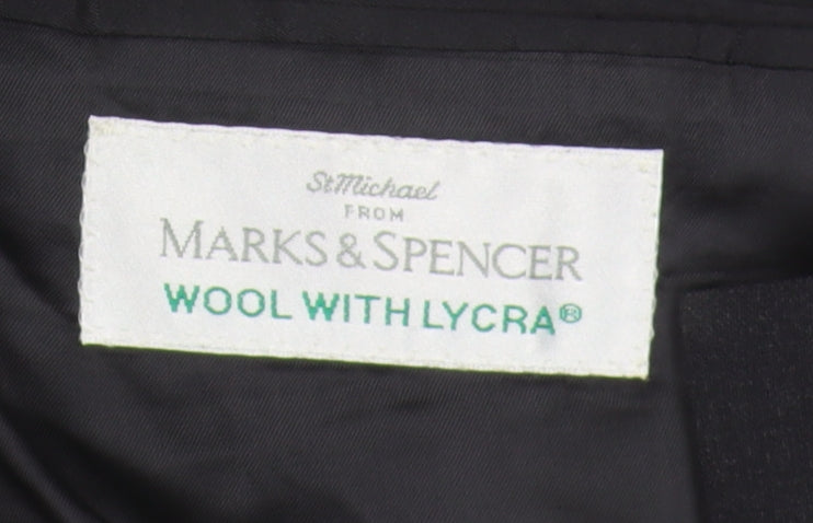 Marks and Spencer Men's Black Wool Blazer Jacket 40S