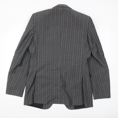 Gibson Men's Grey Striped Blazer 40 Regular Jacket