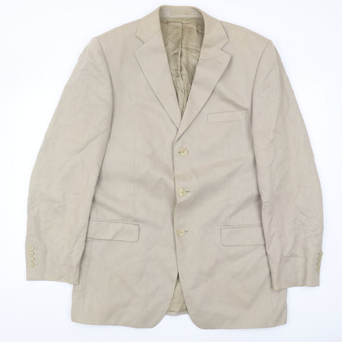 Jaeger Men's Beige Blazer 52L Jacket
