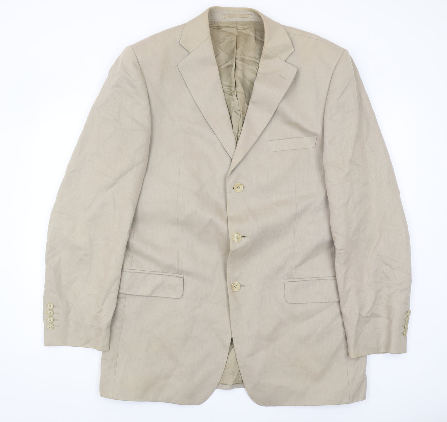Jaeger Men's Beige Blazer 52L Jacket
