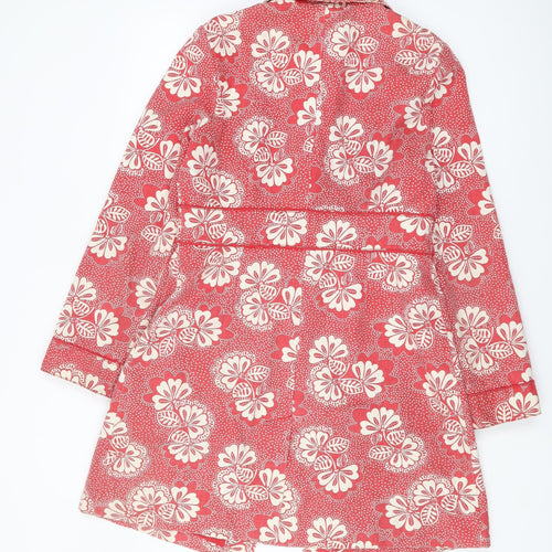 Boden Women's Red Floral Overcoat - Size Not Specified