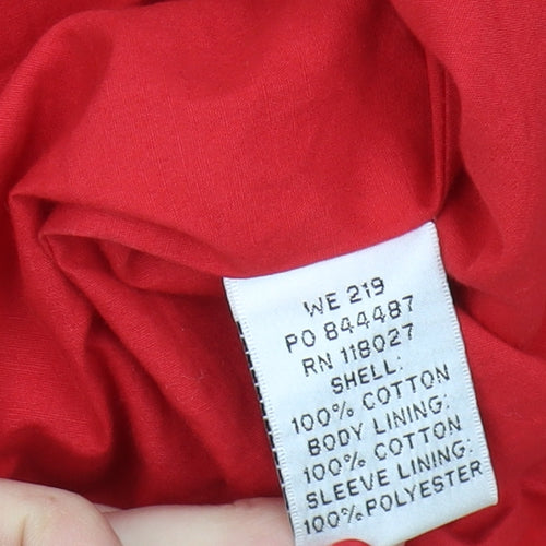 Boden Women's Red Floral Overcoat - Size Not Specified