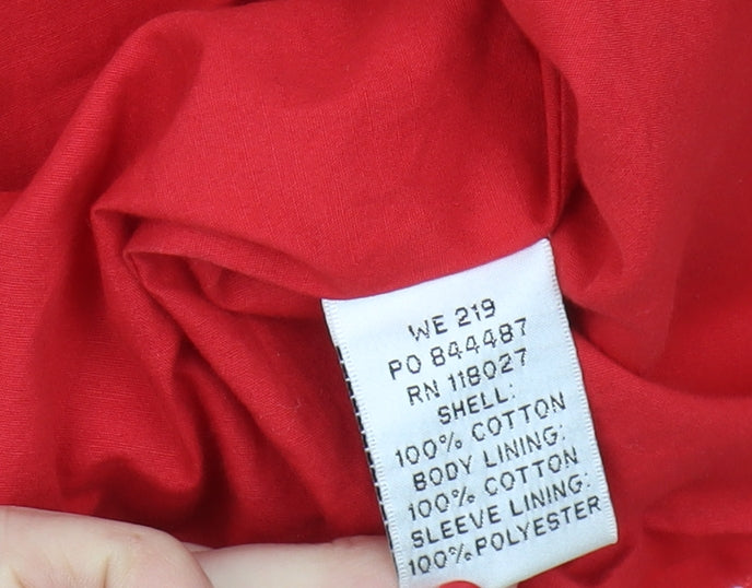 Boden Women's Red Floral Overcoat - Size Not Specified