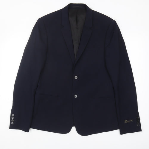 River Island Men's Blue Blazer 40R Formal