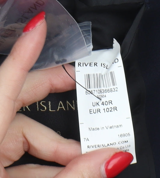 River Island Men's Blue Blazer 40R Formal