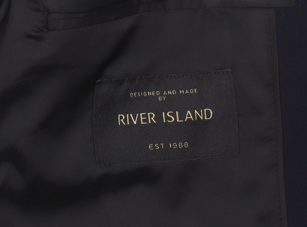 River Island Men's Blue Blazer 40R Formal