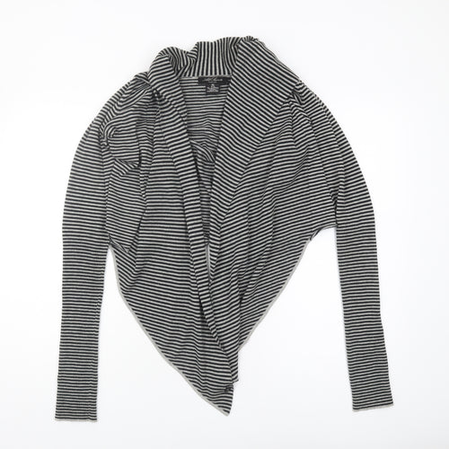 All Saints Women's Black Striped Cardigan Size S